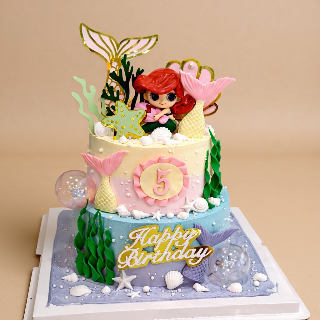 Under the Sea Mermaid Birthday Cake | Pastry by Good Day Bakery Singapore (1pc)
