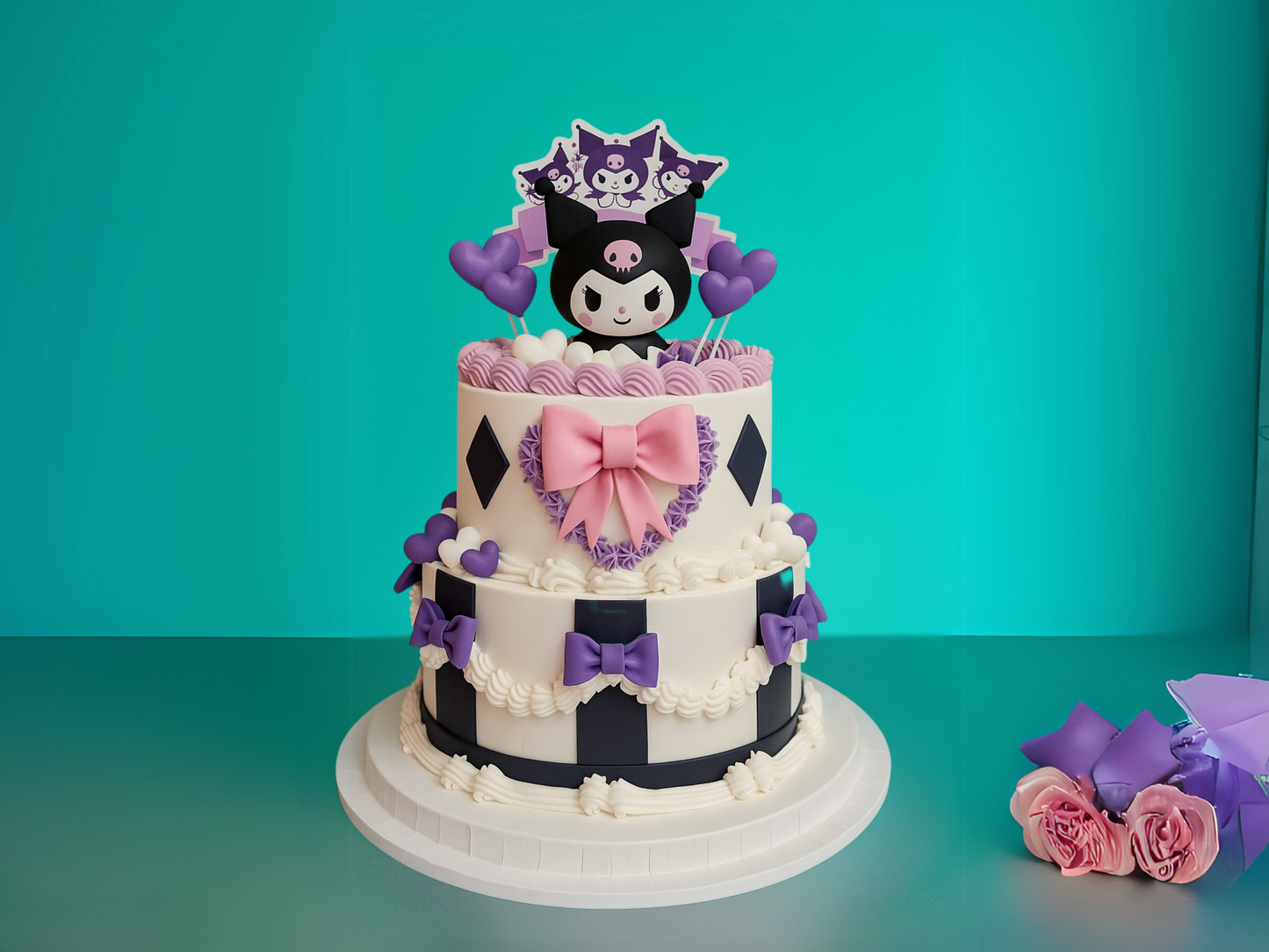 Dark Pop – Purple Bow Birthday Cake | Pastry by Good Day Bakery Singapore (1pc)