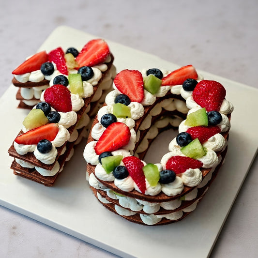 Creative Number-Shaped Birthday Cake – Personalized Edible Art Cake | Pastry by Good Day Bakery Singapore (1pc)