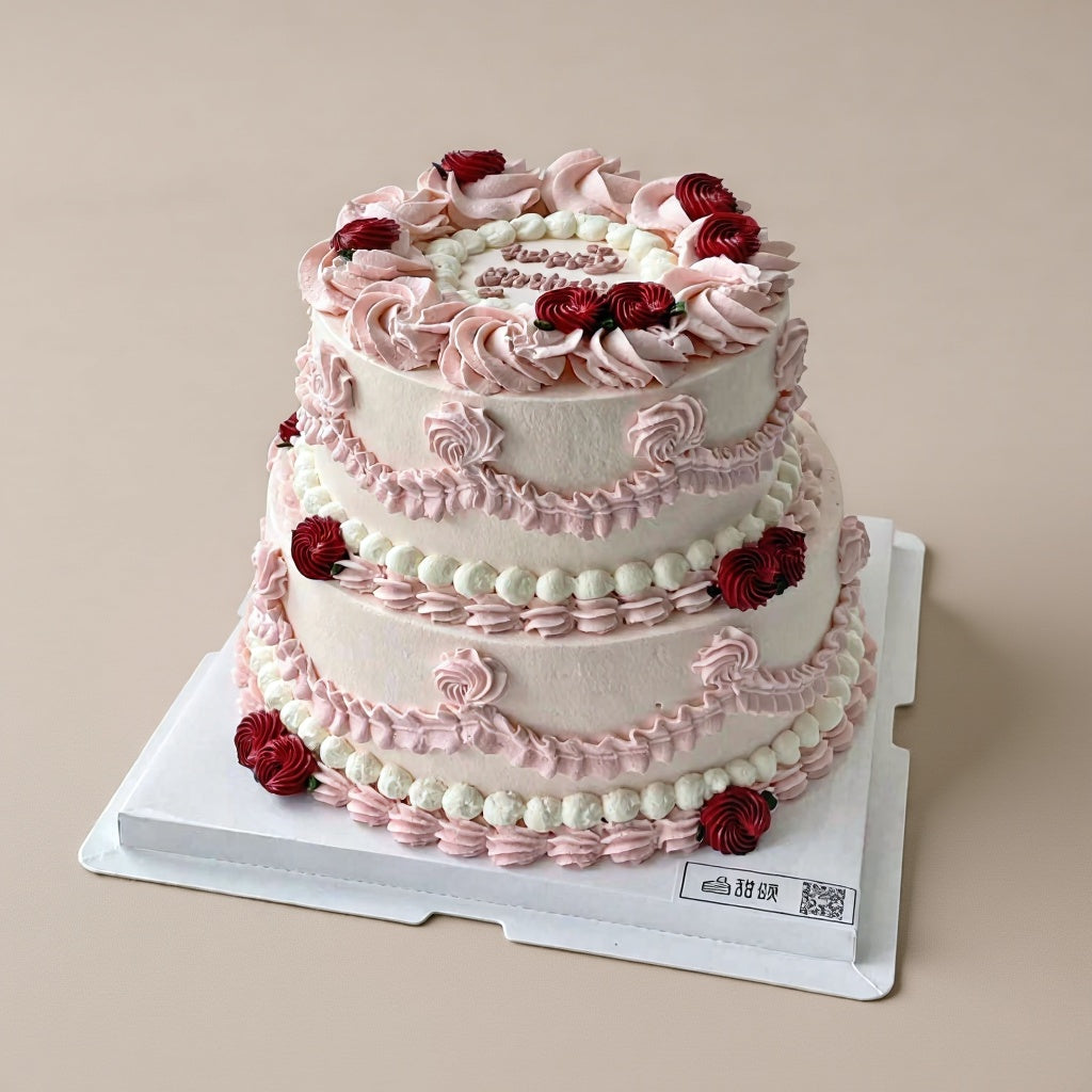 Vintage Nostalgia Birthday Cake – Timeless Celebration Cake | Pastry by Good Day Bakery Singapore (1pc)