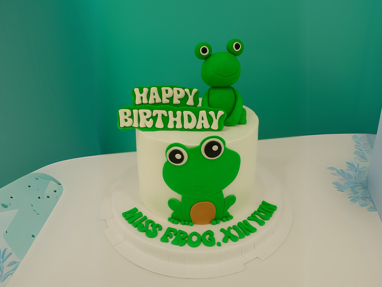 Miss Frog – Happy Green Birthday Cake | by Good Day Bakery Sg