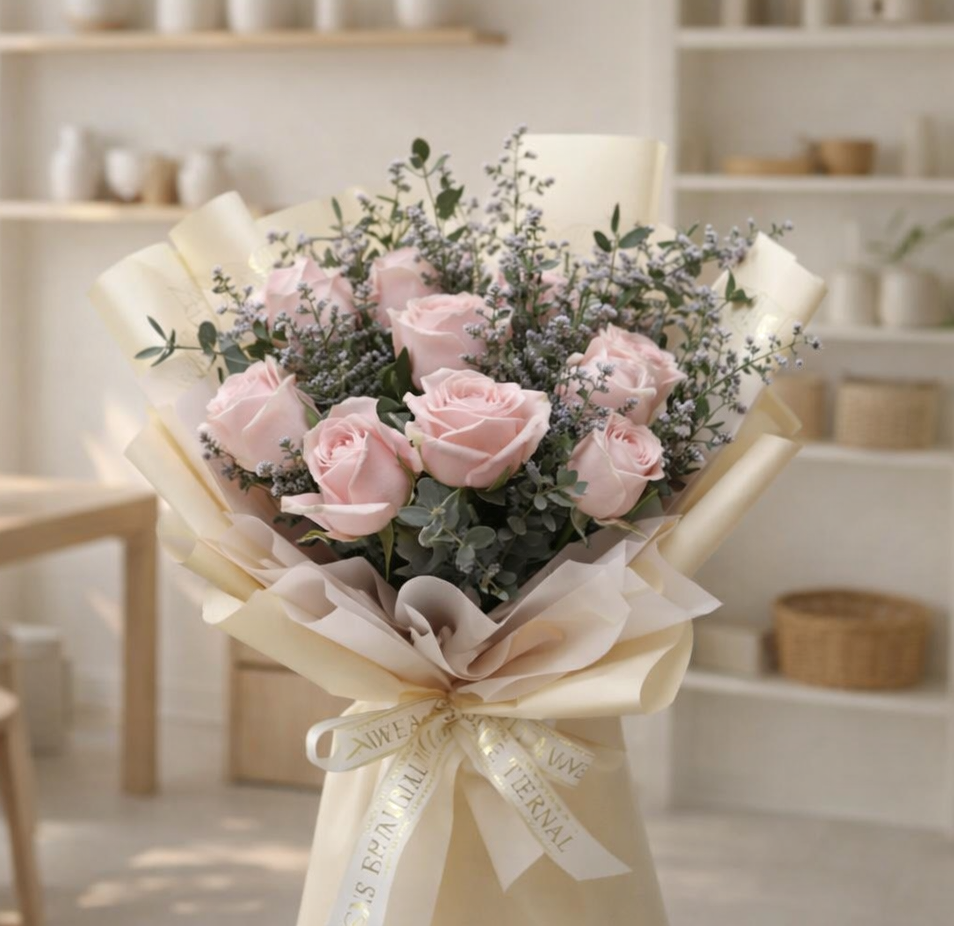 Blush Garden - 9 Roses | GOOD DAY