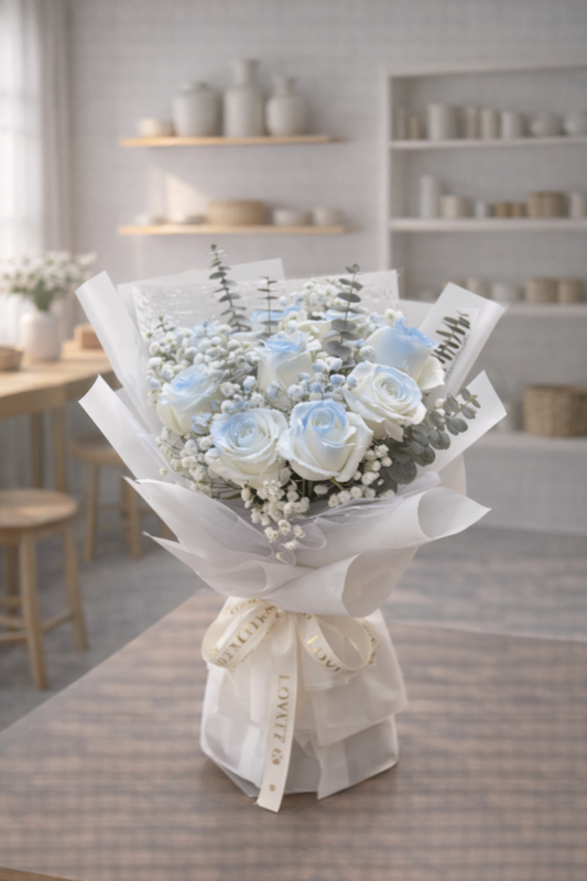 Sky Whisper Rose Bouquet - 19 Total Stems | GOOD DAY