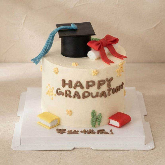 Graduation Cake Happy Graduation Mortarboard & Scroll Cake