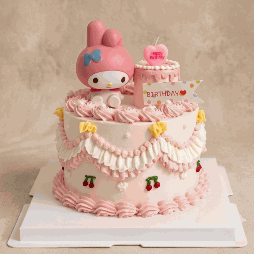 My Melody Pink Tea Party Cake