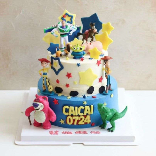 Toy Story cake with characters and stars